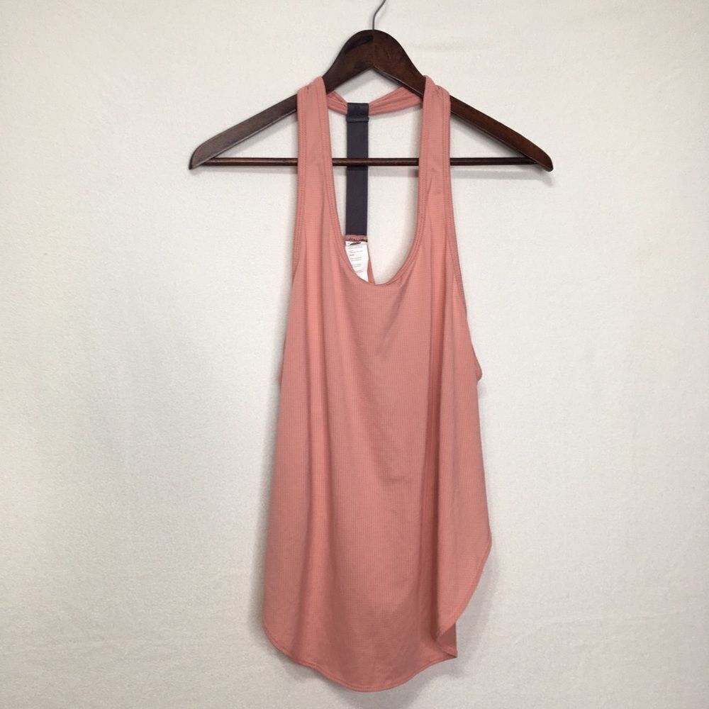 Fabletics Cashel Logo Back Pink Tank Top Sz L NWT